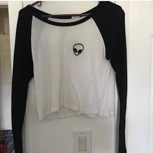 Alien long sleeve crop top